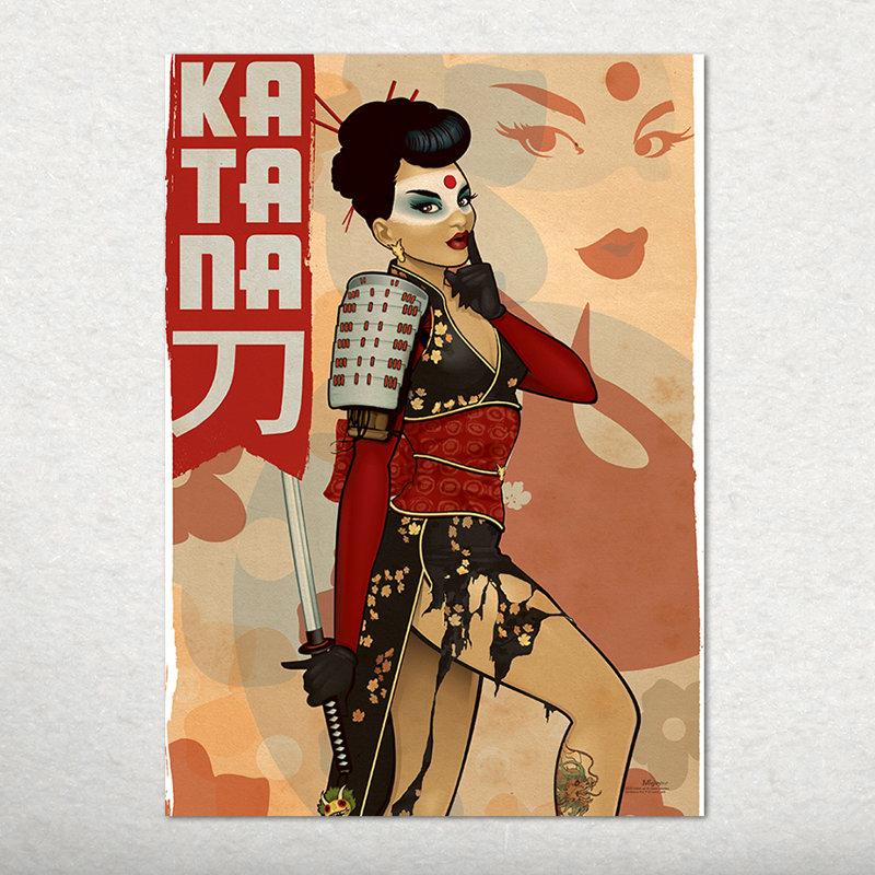 MightyPrint DC Comics Bombshells (Katana) MightyPrint Wall Decor